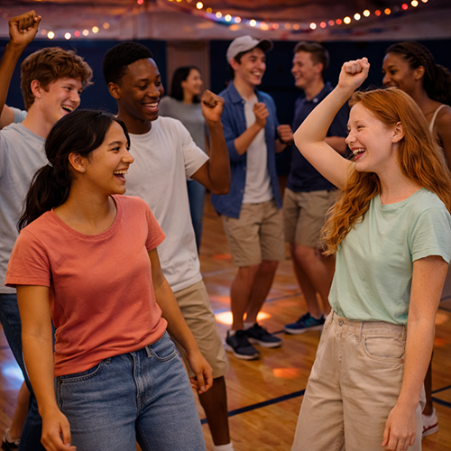 Youth dancing together